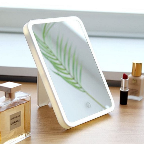 탁상용 led 거울 스탠드 메이크업 거울 화장대 무선 뷰티 조명 - 상품 이미지