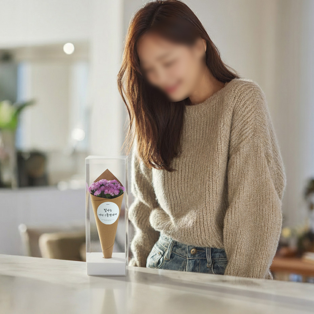 프리저브드 스타티스 작은꽃다발 드라이플라워 꽃선물 스타치스 - 상세 이미지 2