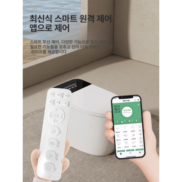프리미엄 스마트 변기 좌변기 교체 다기능 세면대 변기커버 화이트 기본형 물탱크수동커버 좌석가열 화이트 기본형 물탱크수동커버 좌석가열 300mm - 상세 이미지 3