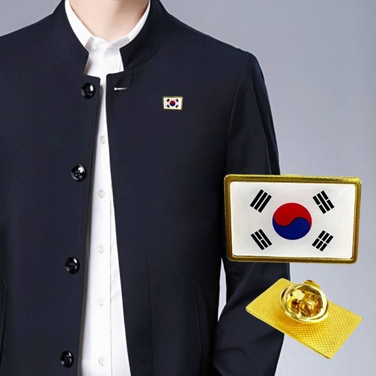 지니몰 배지 애국 선물 태극기 장식 대한민국 기념 뱃지 국기 외국인 가방 모자 - 상품 이미지