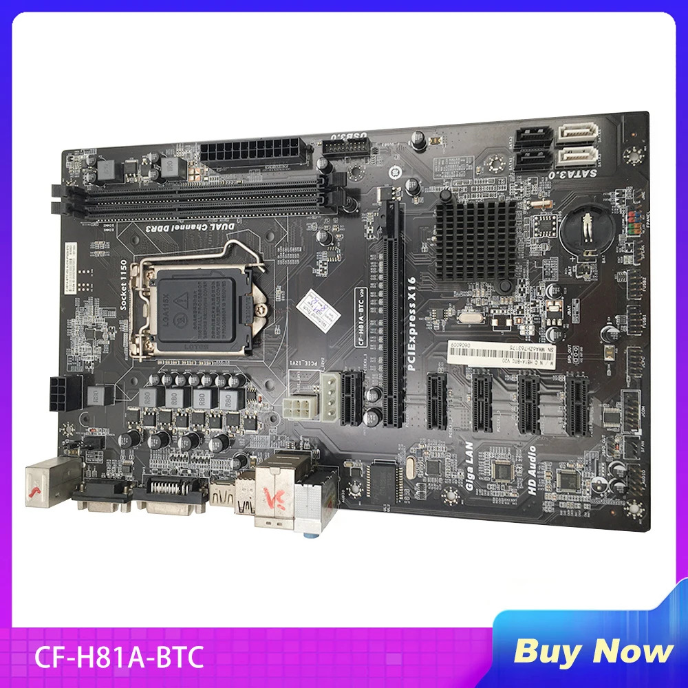 마더보드CF-H81A-BTC 6GPU 6PCI-E LGA 1150 DDR3 H81 전 리퍼