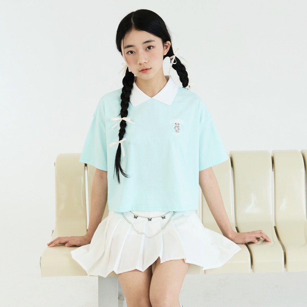 더데이걸 여유핏 단정카라 반팔 TGRA24310 - 상세 이미지 5