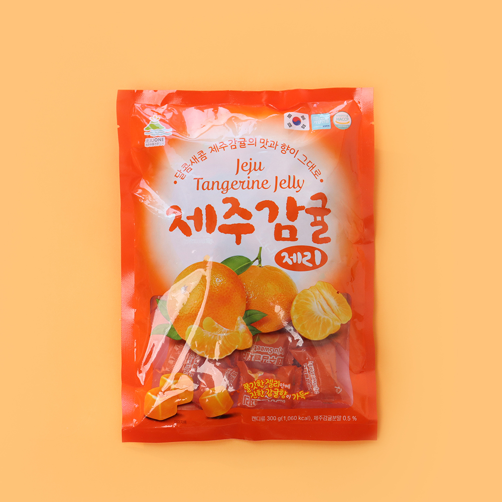 [1+1] 달콤새콤 제주 감귤 제리 300g 제주도기념품 젤리 간식 - 상세 이미지 4