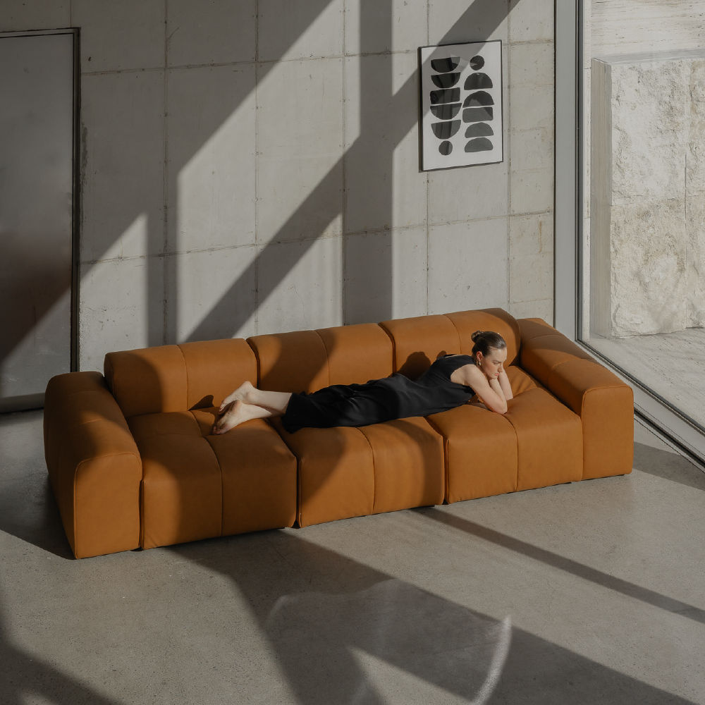 에덴느 몽블랑 카우치 쇼파 4인용 패브릭 구스 이지클린 4인 소파