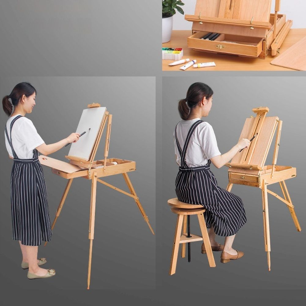 접이식 화판이젤 철제거치대 휴대용이젤 미술도구 전시용품 화 A. HX5 알루미늄 합금 다리 - 상세 이미지 2
