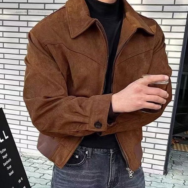 캐주얼 남성 스웨이드 자켓 베이직 남성 블루종 자켓 간절기 - 상품 이미지