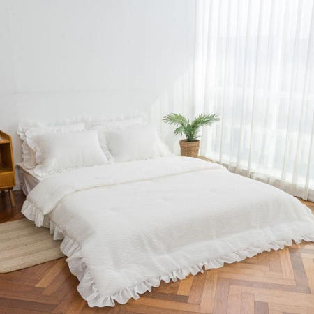 오늘의집 CREAMBAM 시어서커 아사 여름 침구이불베개 Q 세트