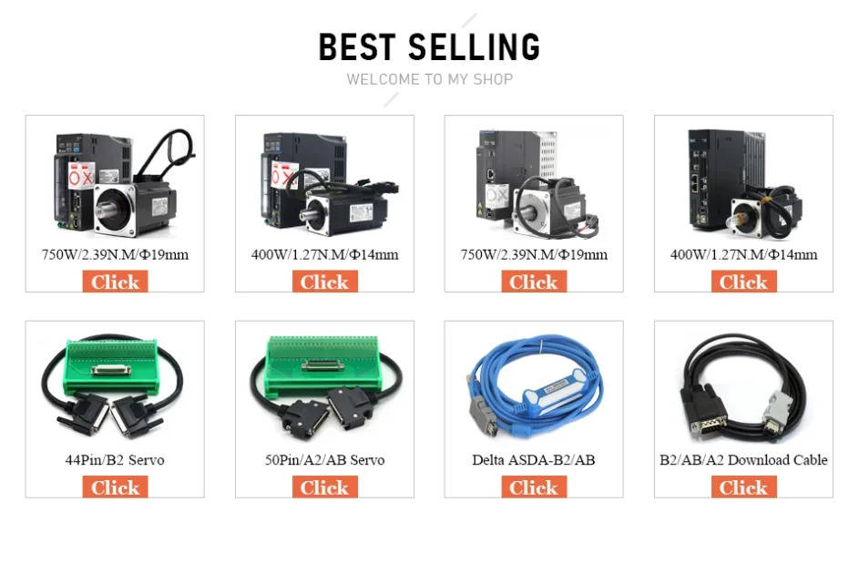 델타 서보모터 키트 4.5KW A2 직렬 ASD-A2-4543-M ECMA-L11845RS 400V 1500rpm 28.65NM 20.8A 케이블 포함