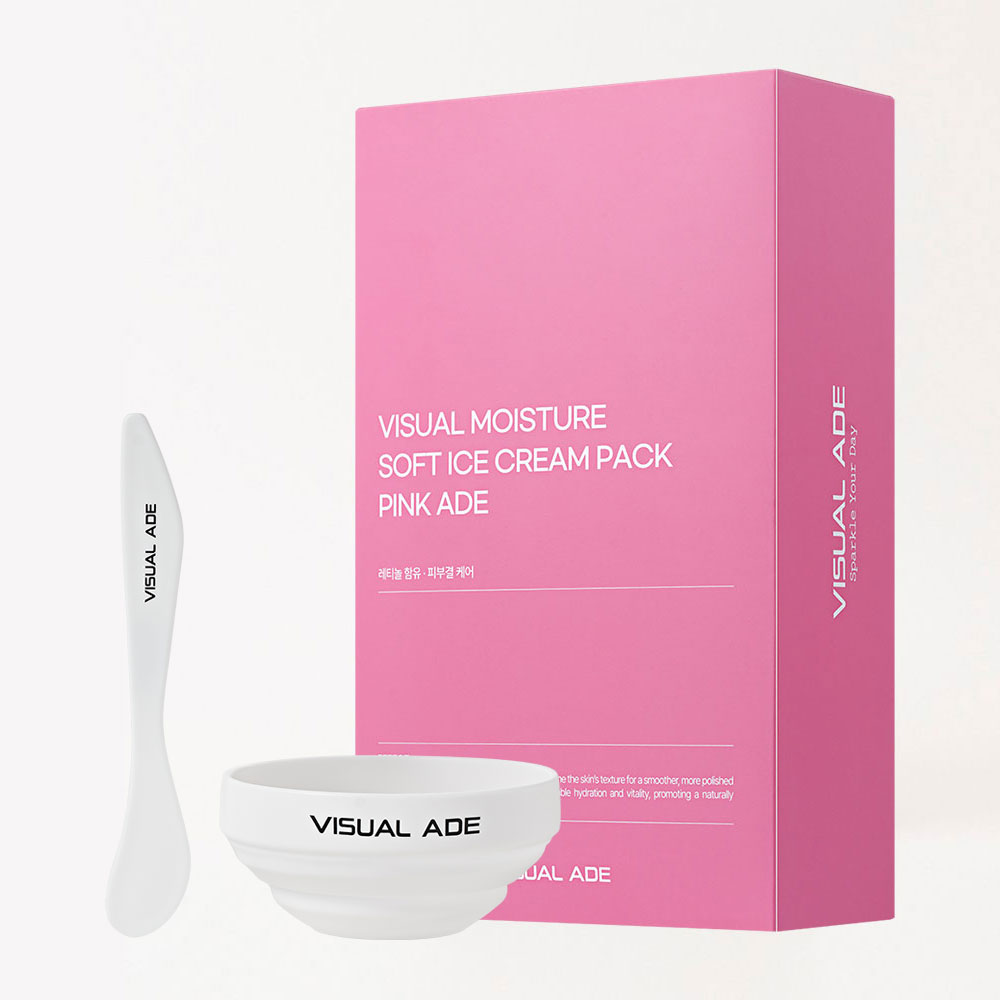 모델링팩 비주얼에이드 레티놀 핑크에이드+팩도구세트 셀프홈케어 고무팩, 66g, 5회분 - 상품 이미지
