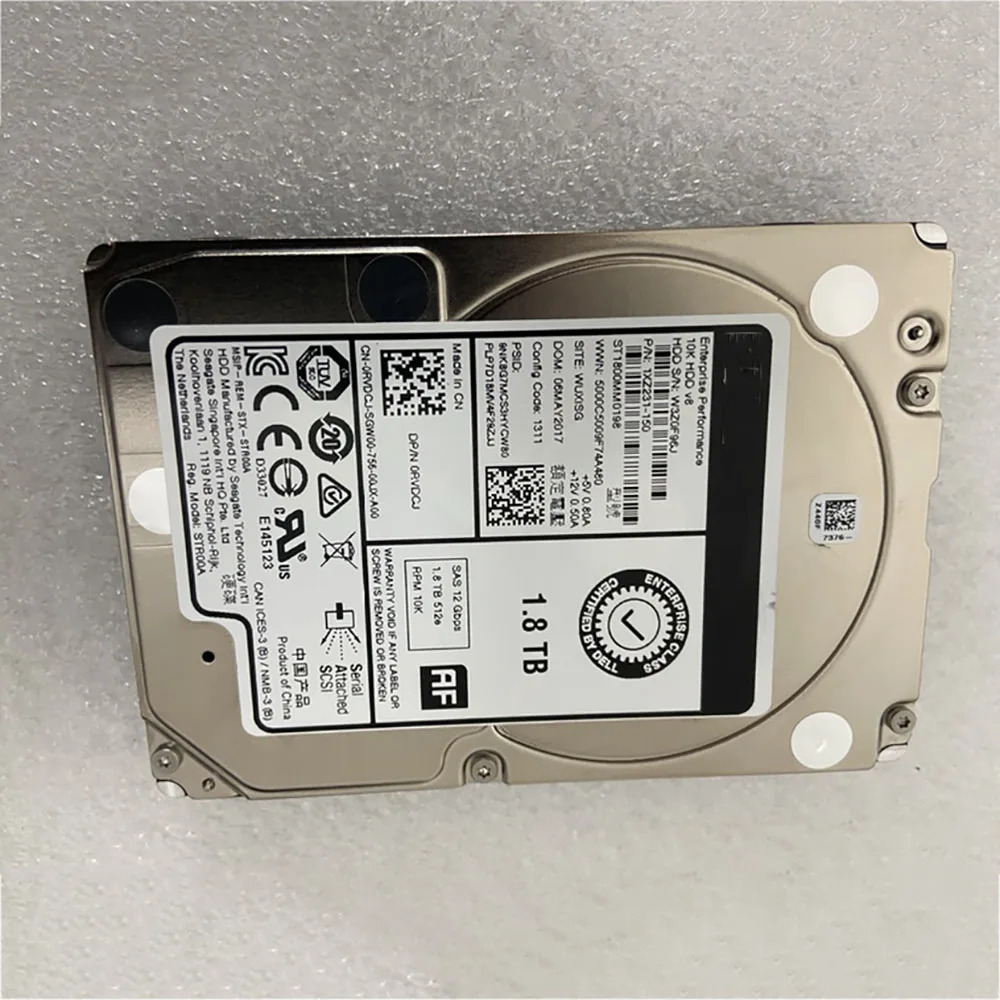 DELL 서버하드 1.8T 10K 2.5 인치 SAS 12G 0RVDCJ RVDCJ ST1800M0198 1.8TB