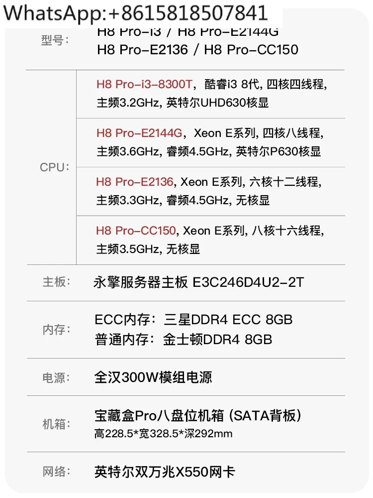 Youyi H8 Pro Hei Xunhui TrueNAS 서버 PVESxi Zhiqiang E CPU ECC 메모리 지원