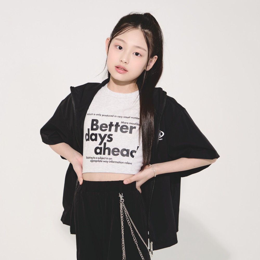 더데이걸 언발 반반 티셔츠 TGRA24409 - 상세 이미지 2