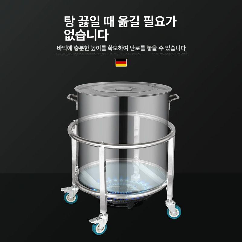 소쿠리운반카 다라이 튀김 카트 이동 급식소 트롤리 핸드 배식 바퀴 홀더 스텐 버킷 운반카 - 상세 이미지 4