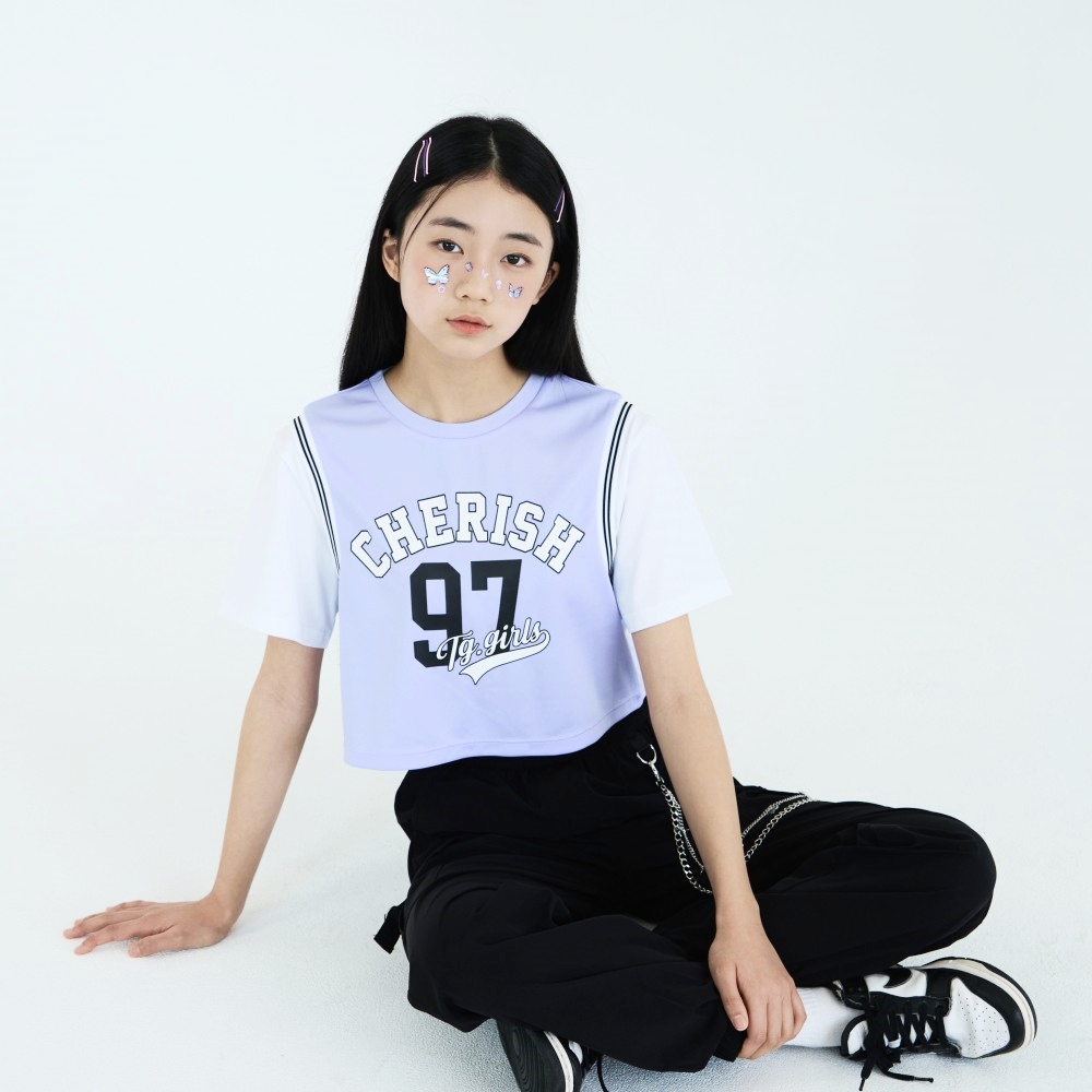 더데이걸 반팔달린 크롭 농구티 TGRA24405 이미지 8