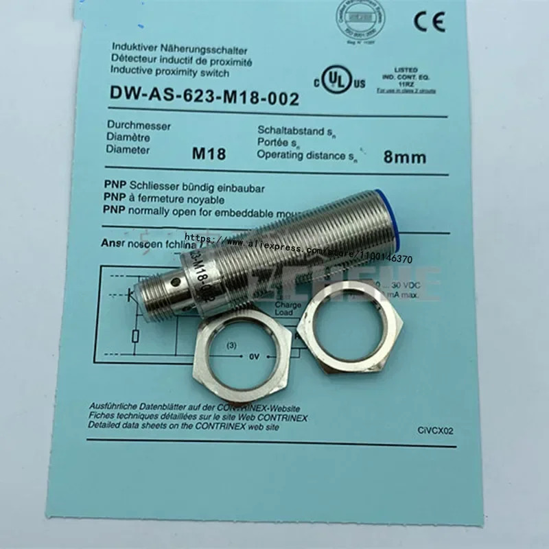 신형 Contrinex 스위치 DW-AS-623-M18-002 DW-AS-624-M18 유도 센서 플매트 카펫 러그3 개