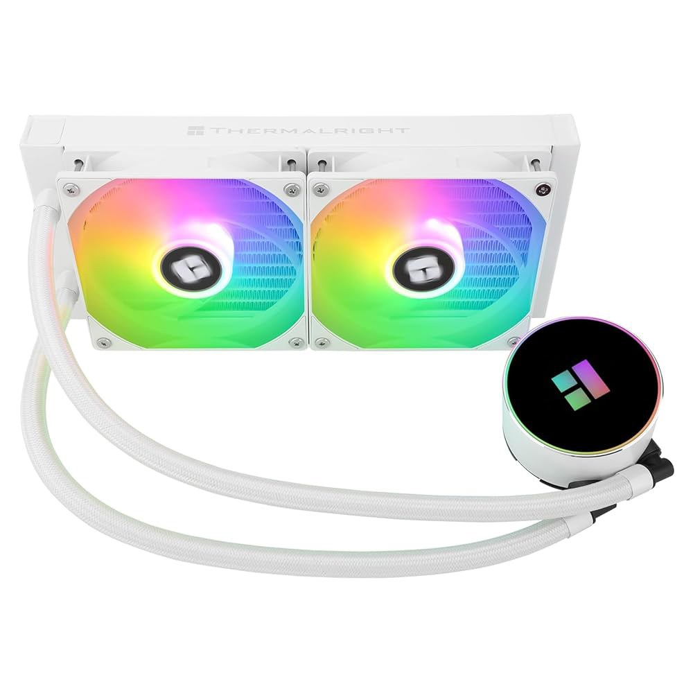 Thermalright Frozen Magic 240 화이트 ARGB V2 CPU Aio 쿨러, 1600RPM의 이중 고성능 PWM 팬, 인텔 LGA1150 /1151 / /120 - 상품 이미지