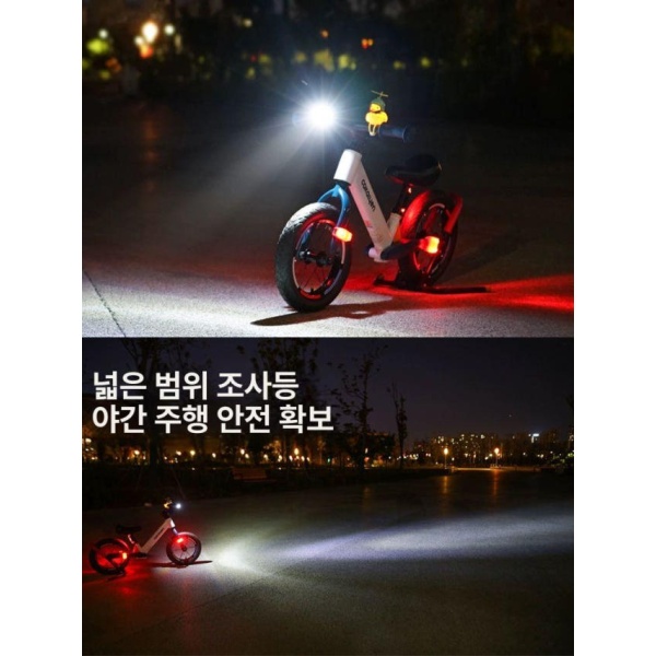 안전 헬멧 LED 레드 라이트 액세서리 전조등 후미등 야간 조명 세트 레드 - 상세 이미지 3