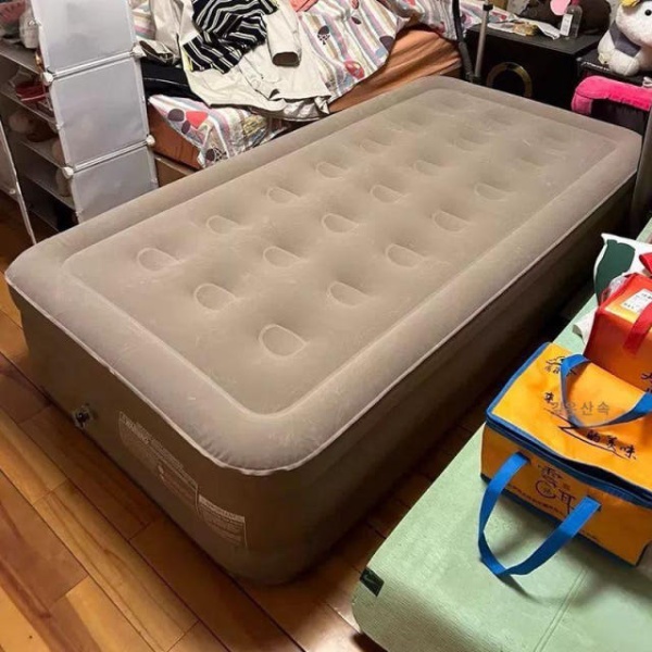프리미엄 에어매트 싱글 베이지 마운트리버 자충매트 쿠디 블루 185x72x22 손펌프 블루 185x72x22 손펌프 - 상세 이미지 3