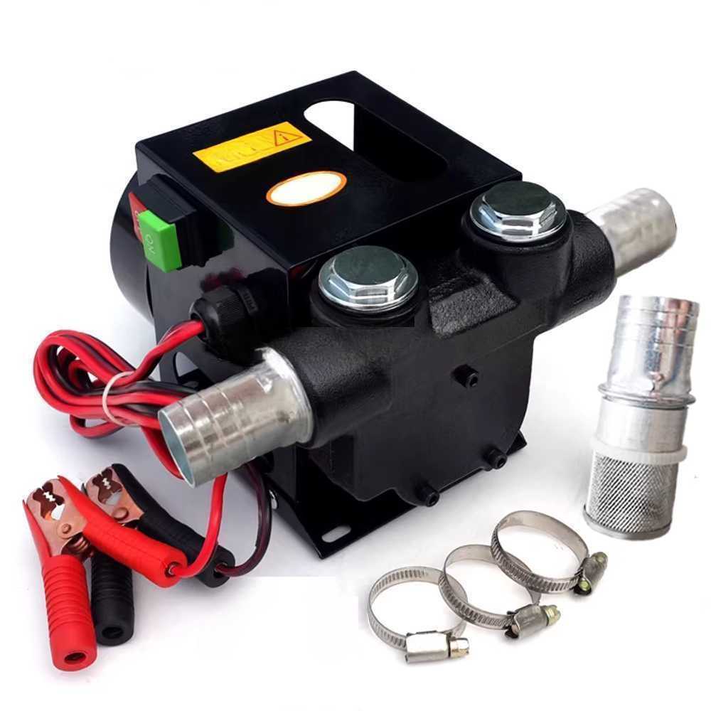 기름펌프 오일 빼는 로터리 등유 오일 프라이머 충전 12V/750W 자흡식 펌프 1인치 모터 - 상품 이미지
