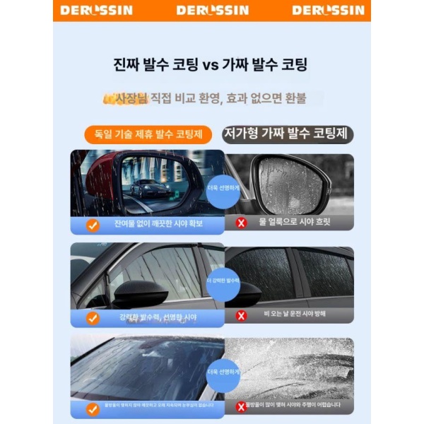 최강 자동차 유리 방수 코팅 스프레이 유리막코팅 발수코팅 자동차유리 독일 원액 방수제타올 프리미엄 독일 원액 코팅 방수제타올 - 상세 이미지 3