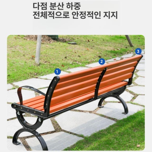 프리미엄 야외 산책로 벤치 의자 공원 대기실 휴게소 실외 브라운 1.2 베이지 5 등받이 없는 A등급 1.2 m 5 등받이 없는 A등급 수입 - 상세 이미지 4