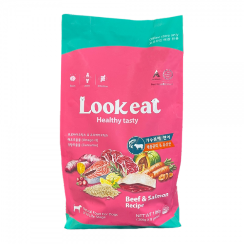 룩잇 강아지 체중조절 사료 연어 소고기 1.8kg - 상세 이미지 2
