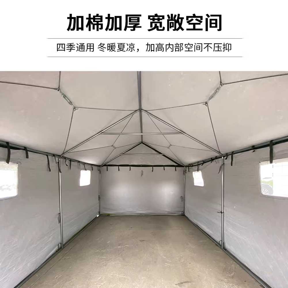 농막텐트 쉘터텐트 막사 초대형 캠핑용 창고형 온실 3x2m 군청색 옥스포드 - 상세 이미지 3