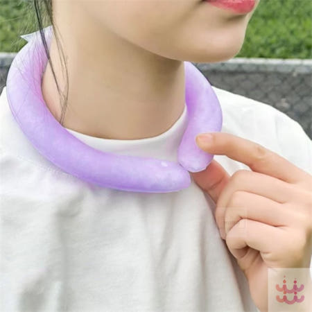3보급창고 아이스 넥쿨러 퍼플 목쿨링 넥밴드쿨러 얼음목걸이