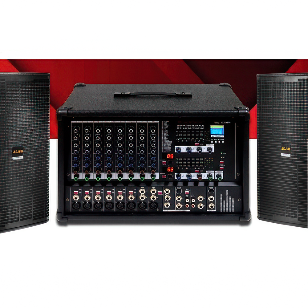 KPM-1200 파워드믹서 10채널 오디오믹서 DSP 앰프내장 1200W 교회 공연 강당 - 상세 이미지 3