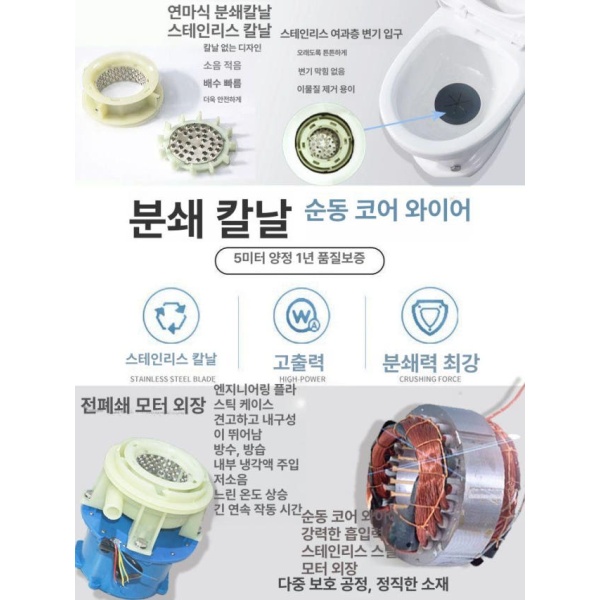 프리미엄 캠핑카 변기 분쇄 선박 여행 카라반 간이 포타팩 손버튼형 손버튼형 기타 - 상세 이미지 4