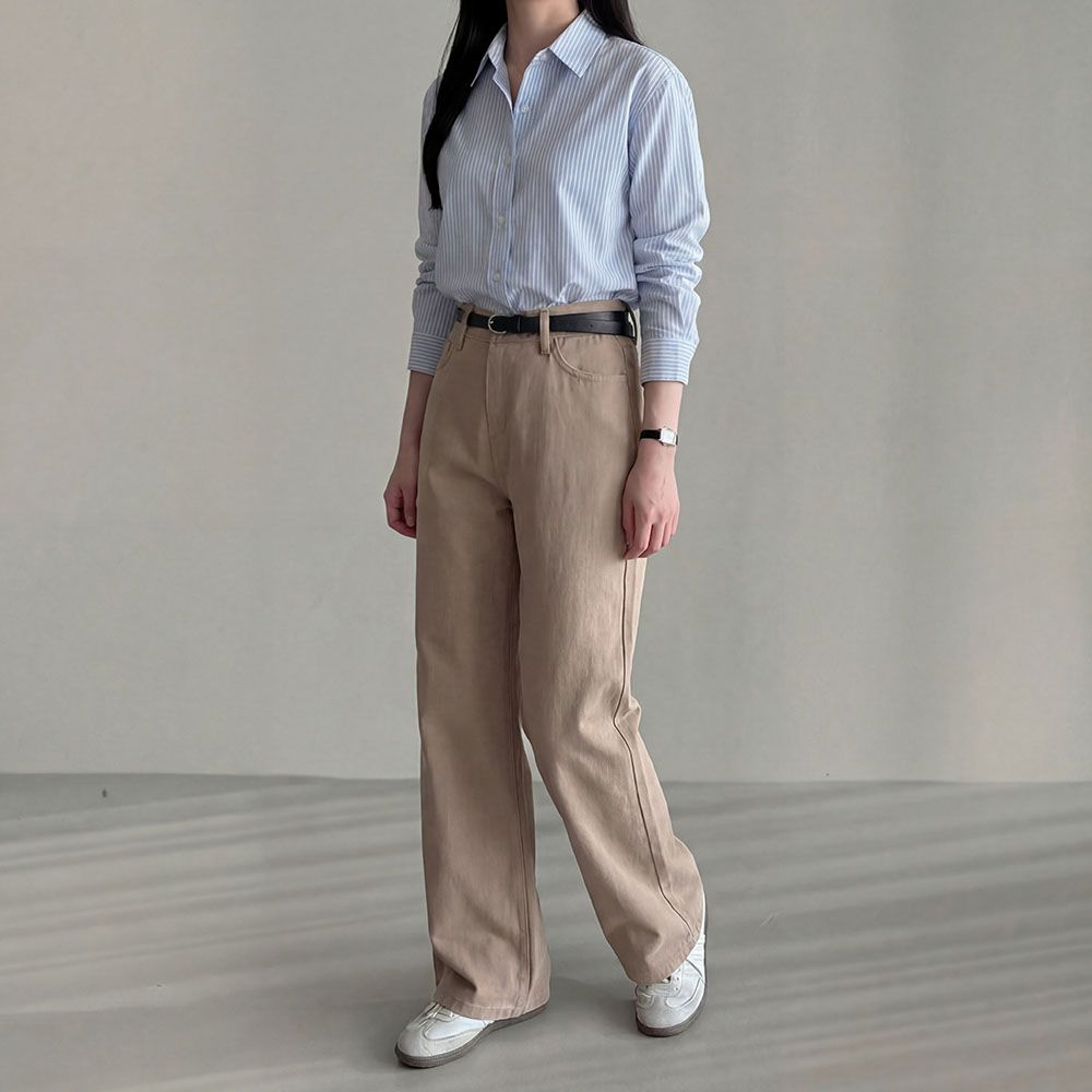 화이트진 블랙진 세미와이드청바지 이미지 7