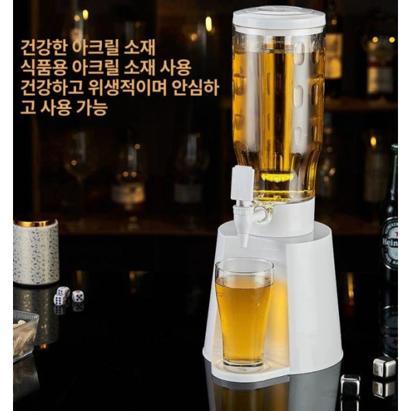 프리미엄 짐빔 쏘맥 쿨러 소주잔 타워 산토리 3L 화이트아이스 튜브 있음 조명 3L 화이트-아이스 튜브 있음-조명 - 상세 이미지 5