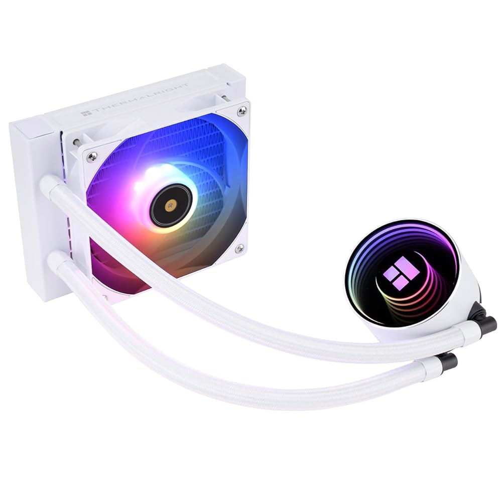 Thermalright Frozen Notte 120 ARGB 화이트 Aio CPU 쿨러, 사양 콜드 로우, PWM 쿨러 팬, 인텔 lga115x /1200 /1851 /1700, - 상품 이미지