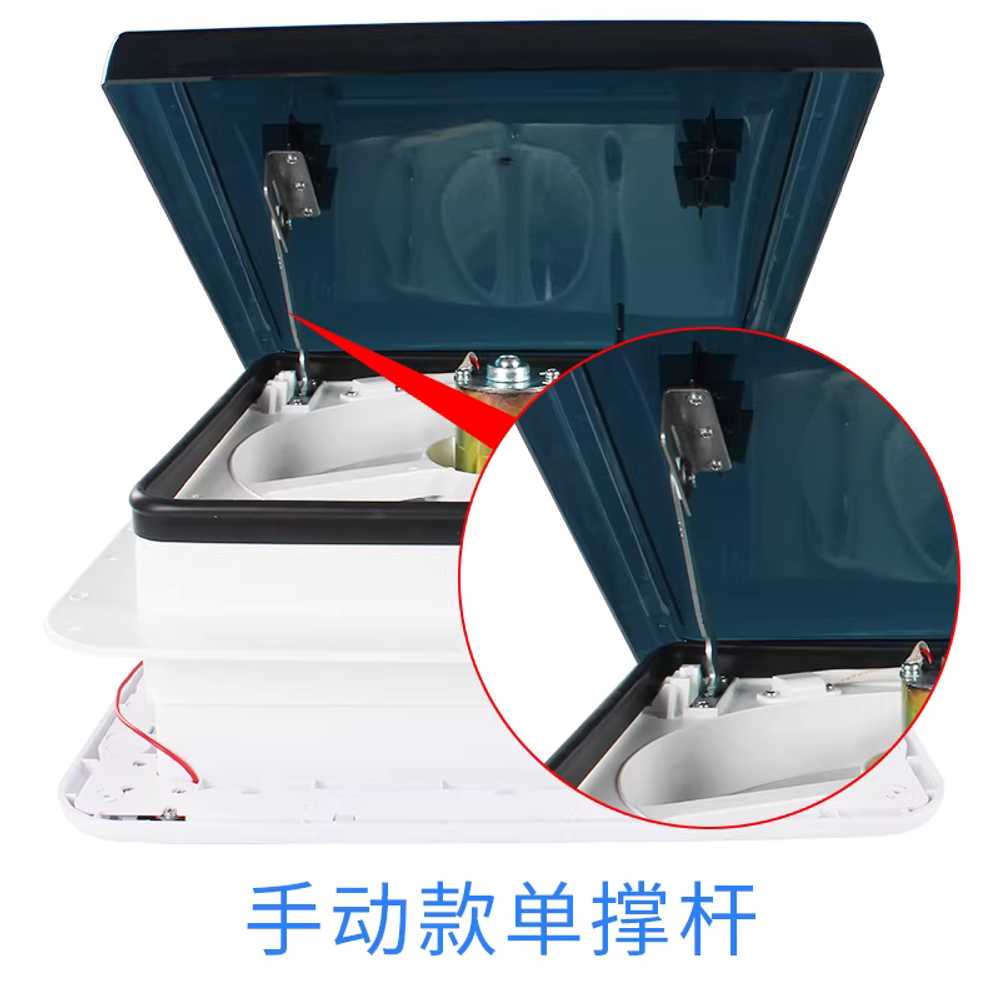 캠핑카 에어벤트 환기 커버 화장실 카라반 블라인드 12V 수동 LED 양방향 환기 틴트 커버 - 상세 이미지 3