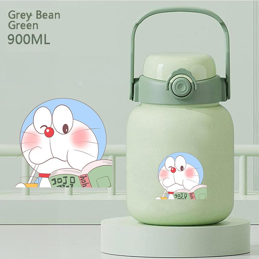 도라에몽 보온 머그컵 빨대 스테인리스 더블 대용량 텀블러 선물 900ml 샌드핑크 1 - 상세 이미지 4