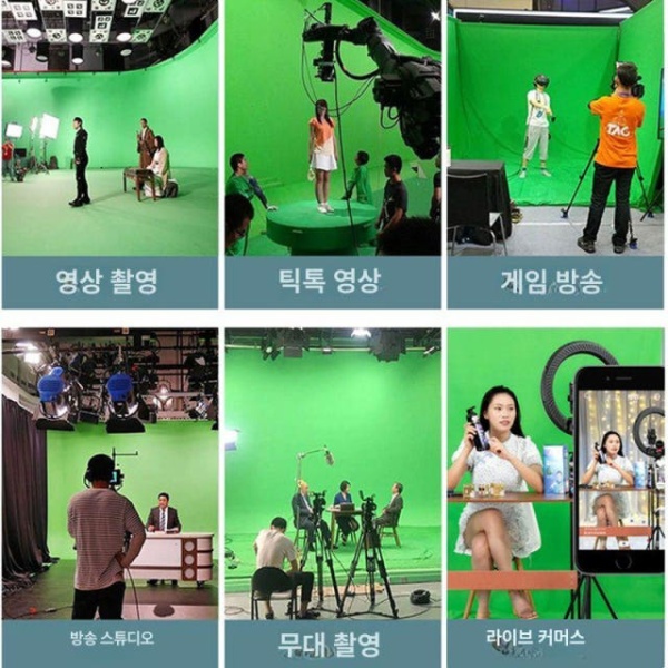 프리미엄 사진 촬영 핸드폰 조명 유튜브 음식 자연광 배경 그린 그린 3x1m - 상세 이미지 3