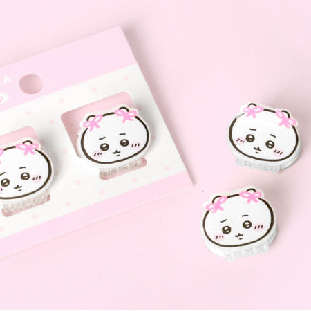서울트레이딩 생활약방 먼작귀 치이카와 미니 헤어집게핀 2P 세트 팬시 아동머리핀 머리핀