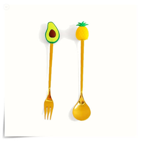 디저트 스푼 포크 티 커피 요거트 케이크용 과일용 티스푼