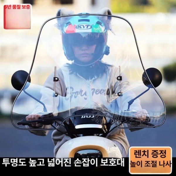 프리미엄 전기차 방풍막 핸드가드 유리 자동차 액세서리 겨울 라이딩 문콕 방지 방수 보호 소형 비포장-2.0 37 소형 비포장-2.0 37 - 상품 이미지