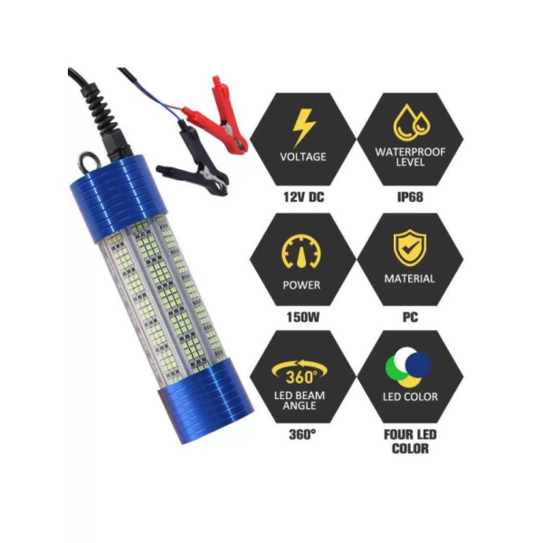최강 수중 조명 집어등 갈치 오징어 선상 케이블 12V-150W 화이트 선 길이 7m 12V-150W 화이트 선 길이 7m - 상세 이미지 4