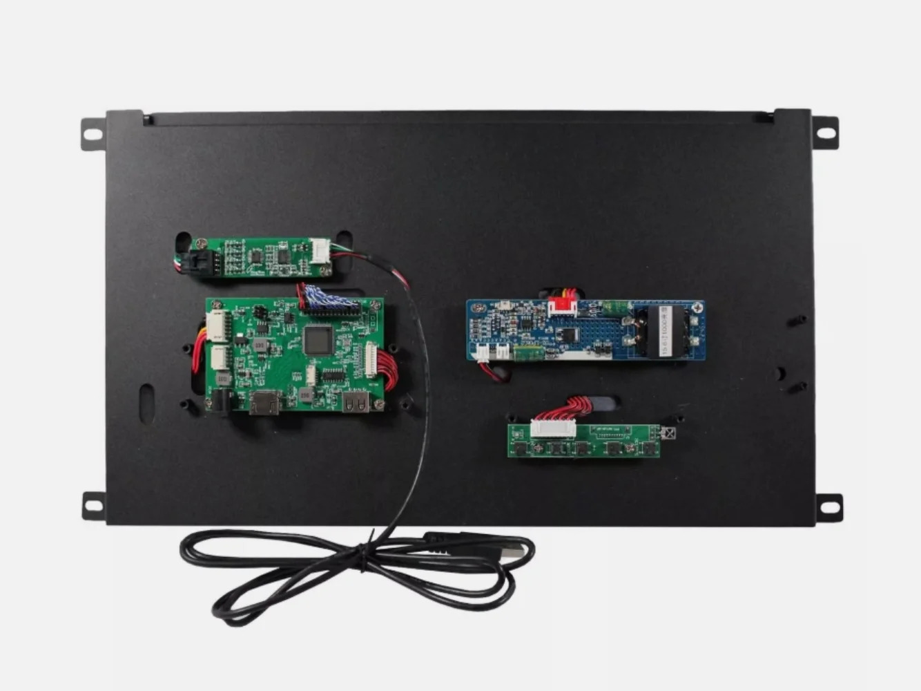 15인치 실외 저항막 터치 LCD 1000nit 1024x768 HDMIUSB 포트 금속 모니터