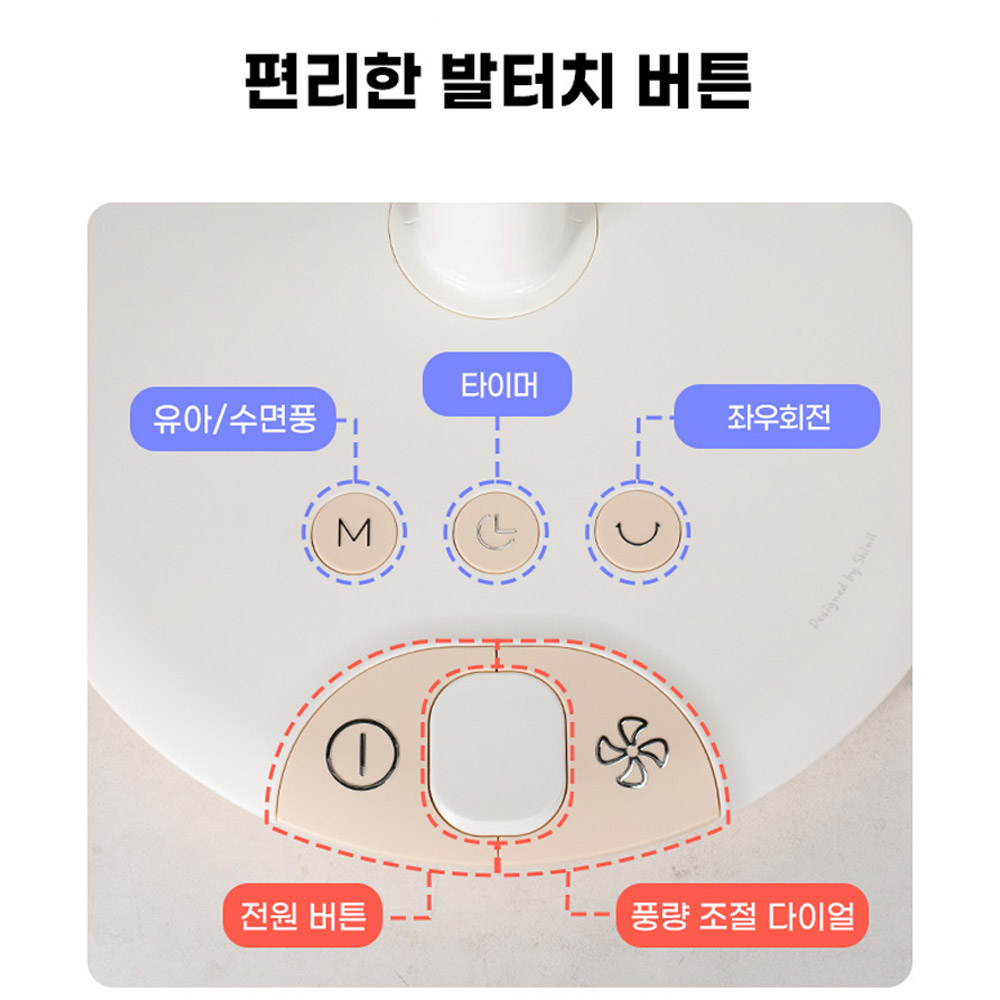 신일선풍기 발터치 선풍기 리모컨 키높이 스탠드 14인치 4단 7엽 타이머 자동좌우회전 - 상세 이미지 2