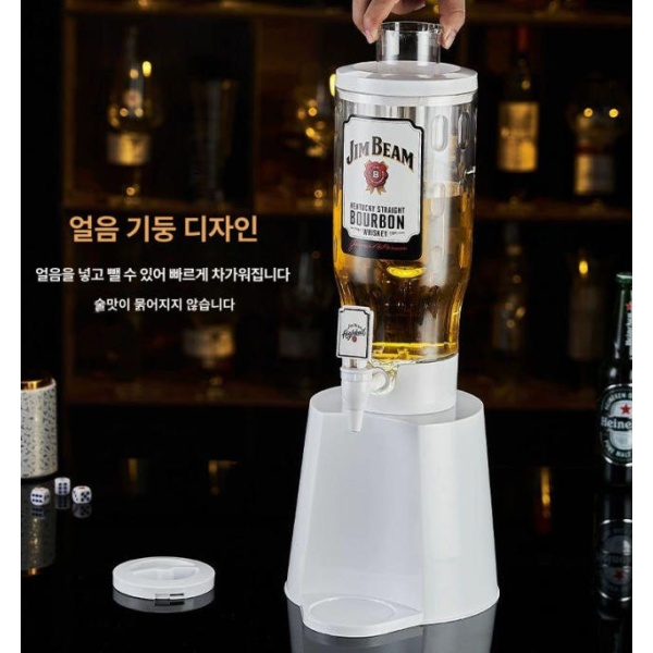 프리미엄 짐빔 쏘맥 쿨러 소주잔 타워 산토리 3L 화이트아이스 튜브 있음 조명 3L 화이트-아이스 튜브 있음-조명 - 상세 이미지 3