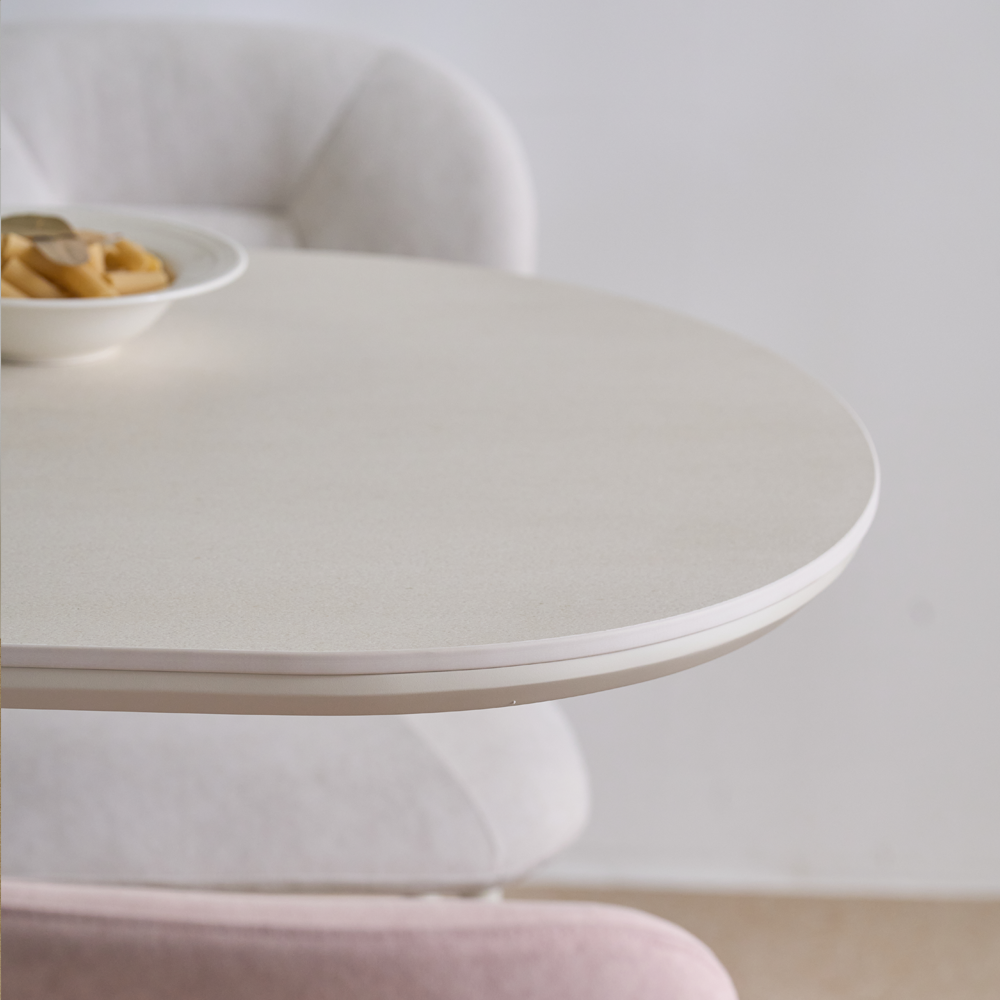 화이트식탁테이블 포세린 세라믹 타원형 6인용식탁 벨라 2000mm 크림화이트