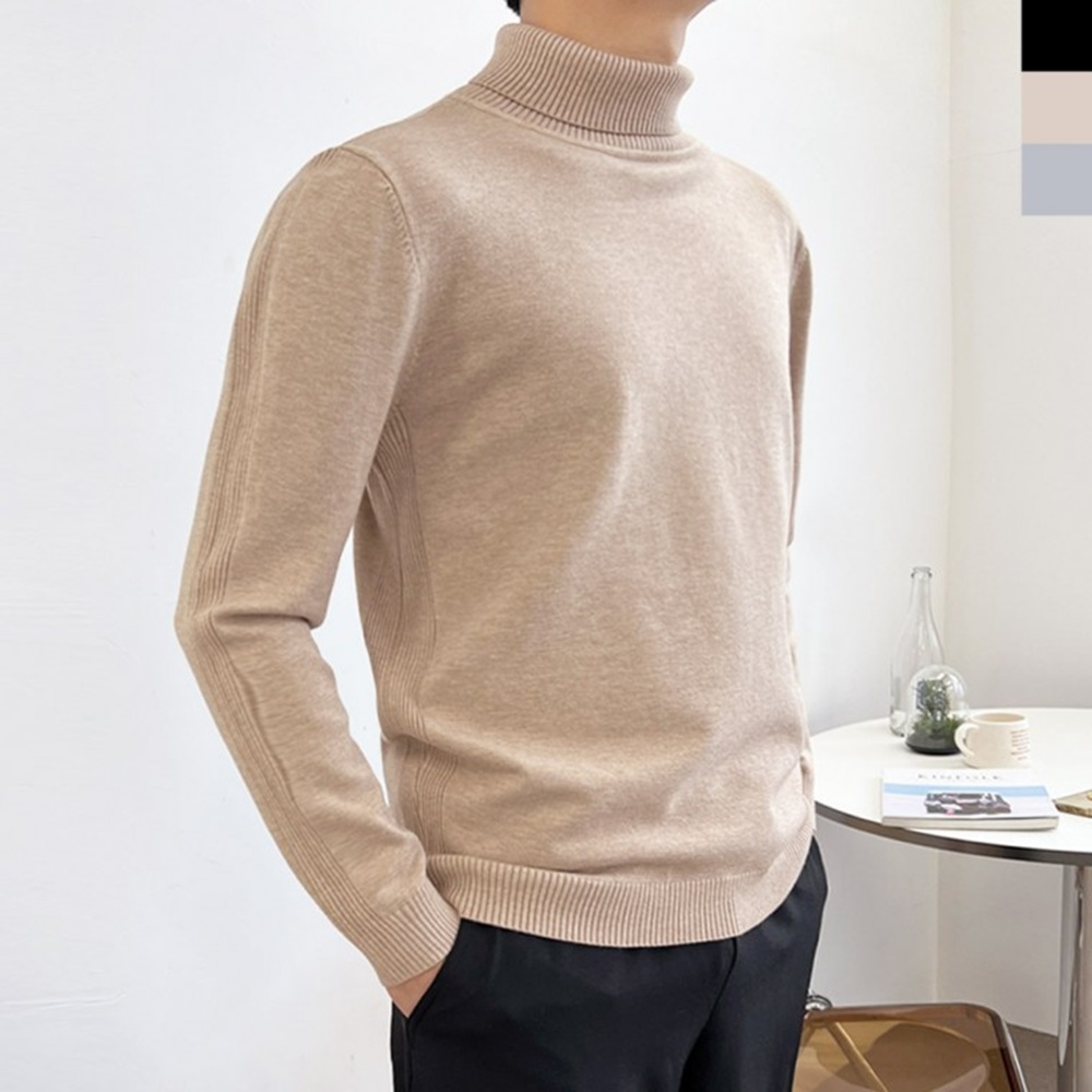 남자 목폴라 니트 터틀넥 빅사이즈 2XL 부드러운 스판 폴라티 겨울 목티 박대표마켓 - 상세 이미지 5