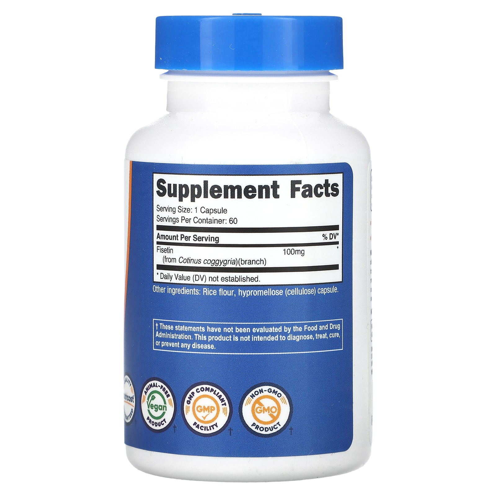 뉴트리코스트 피세틴 100mg 안개나무 60캡슐, 1개 - 상세 이미지 2
