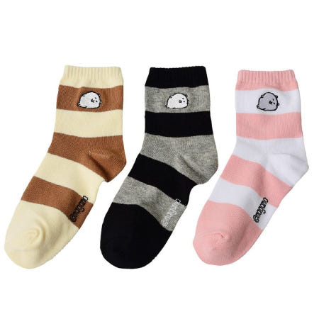 서울트레이딩 생활약방 담곰이 자수 양말 3족세트 초등학생양말