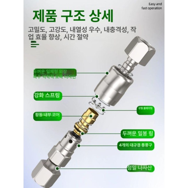 최고성능 공압 호스 빠른 12mm 수컷 1개 에어컴프레서 압력스위치 공기 압축기 퀵 커넥터 압력게이지 12mm 수컷 1개 - 상세 이미지 4