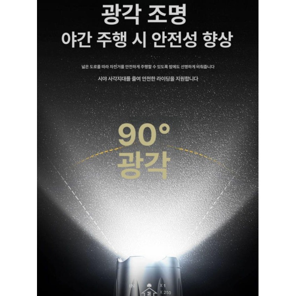최강 자전거 방수 헤드라이트 라이트 강력한 조명 야간 충전식 미니라이트 표준형100w 직충전 초점 표준형-100w 직충전 초점 - 상품 이미지