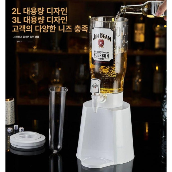 프리미엄 짐빔 쏘맥 쿨러 소주잔 타워 산토리 3L 화이트아이스 튜브 있음 조명 3L 화이트-아이스 튜브 있음-조명 - 상세 이미지 2
